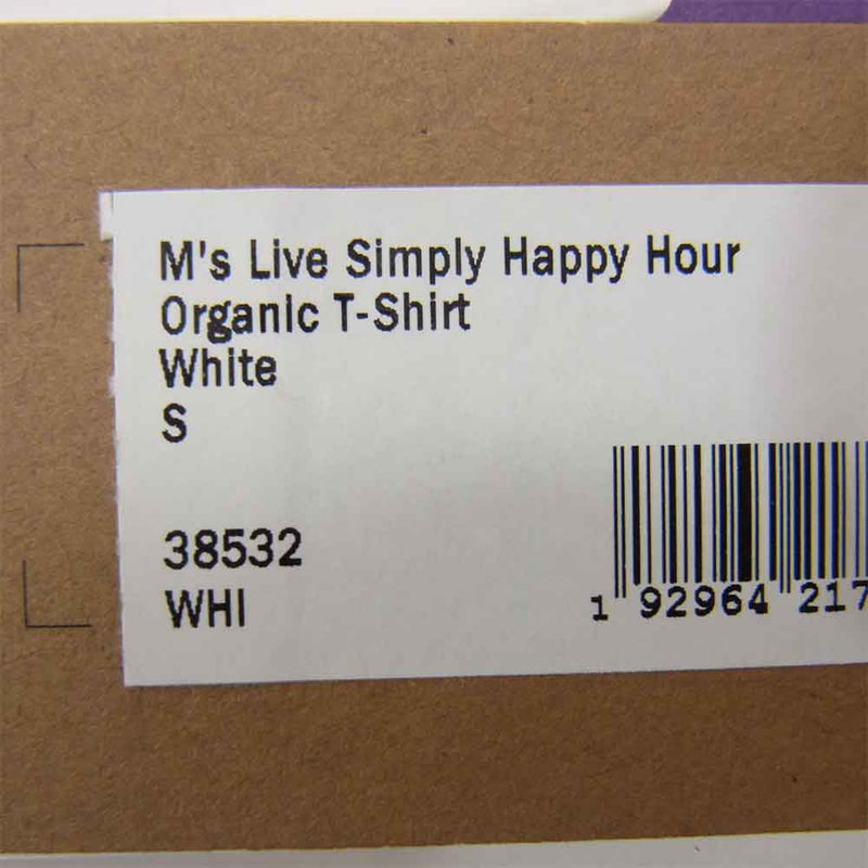 patagonia パタゴニア 38532 LIVE SIMPLY HAPPY HOUR ORGANIC T-SHIRT オーガニック Tシャツ ホワイト系 S【新古品】【未使用】【中古】