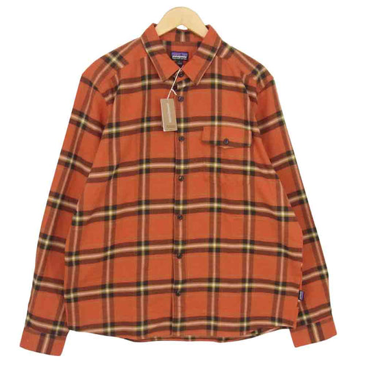 patagonia パタゴニア FA20 54020 LW Fjord Flannel shirt ライトウェイト フィヨルド フランネル シャツ オレンジ系 L【新古品】【未使用】【中古】