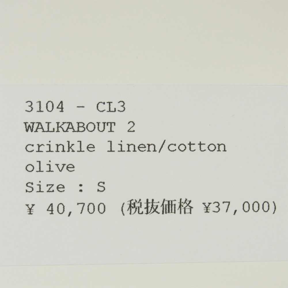 POST OVERALLS ポストオーバーオールズ 3104-CL3 WALKABOUT 2 ウォークアバウト 長袖 シャツ ジャケット olive S【新古品】【未使用】【中古】