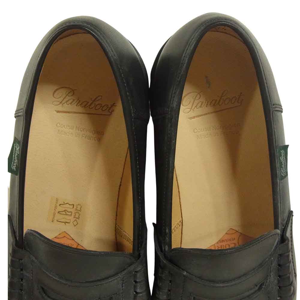 Paraboot パラブーツ 99412 REIMS MARCHE ランス ローファー シューズ ブラック系 6.5F【新古品】【未使用】【中古】