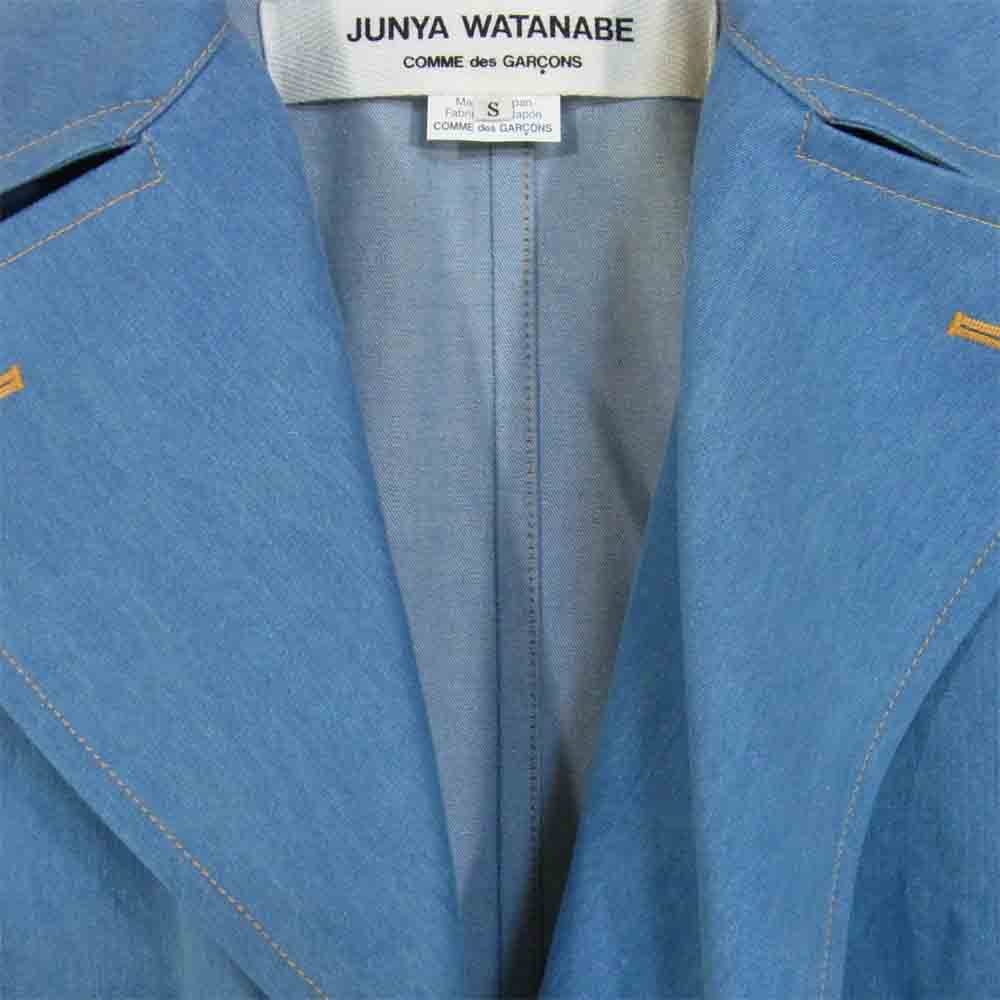 JUNYA WATANABE COMME des GARCONS ジュンヤワタナベコムデギャルソン AD2018 JC-C002 デニム トレンチ コート ブルー系 S【美品】【中古】