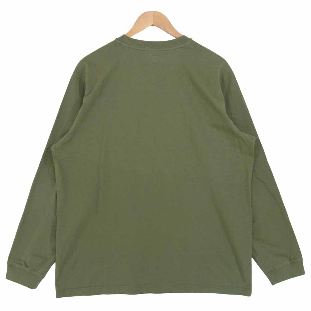 Supreme シュプリーム 20AW Woven Label L/S Top ウーブン ラベル Tシャツ 長袖 ロングスリーブ OLIVE L【中古】