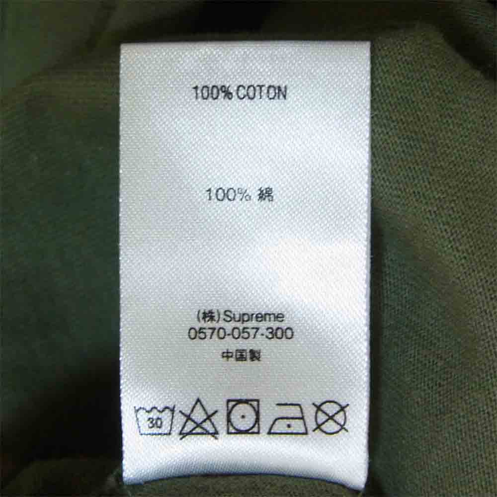 Supreme シュプリーム 20AW Woven Label L/S Top ウーブン ラベル Tシャツ 長袖 ロングスリーブ OLIVE L【中古】
