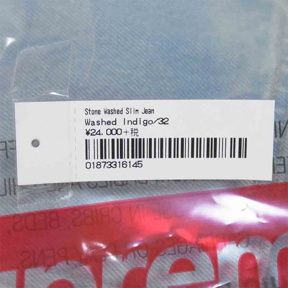 Supreme シュプリーム 20SS stone washed slim jean ストーンウォッシュ スリム ジーンズ washed indigo 32【中古】