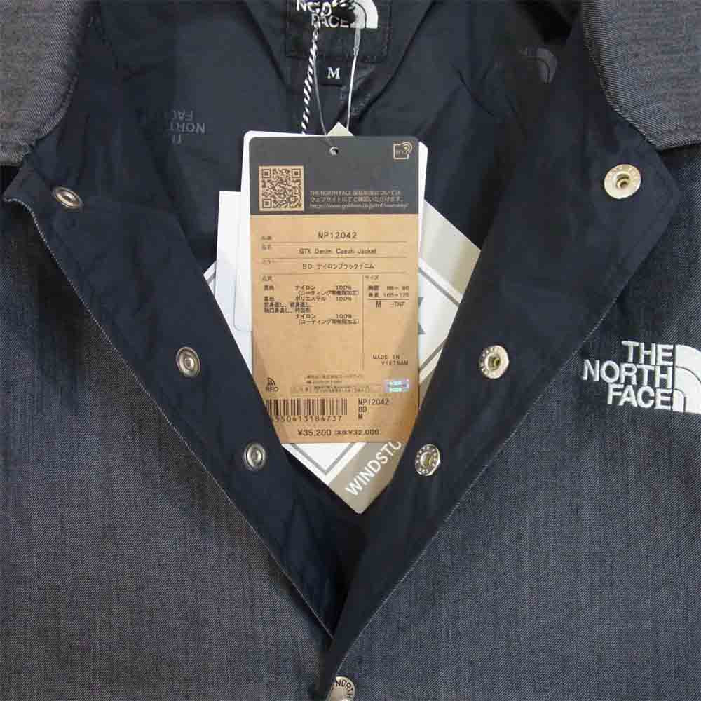 THE NORTH FACE ノースフェイス NP12042 GTX Denim Coach Jacket GTX デニム コーチ ジャケット ナイロンブラックデニム M【新古品】【未使用】【中古】