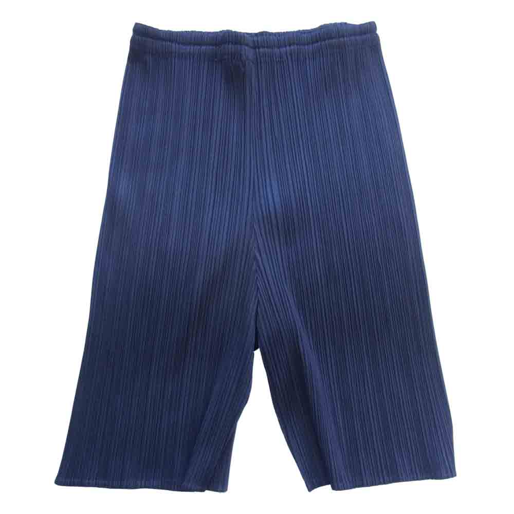 PLEATS PLEASE プリーツプリーズ PP04-JF610 ISSEY MIYAKE イッセイミヤケ プリーツ加工 ショート ハーフ パンツ ダークネイビー ダークネイビー系 4【中古】