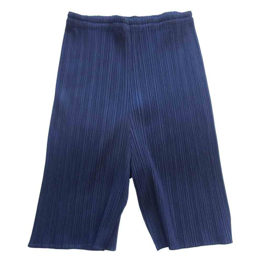 PLEATS PLEASE プリーツプリーズ PP04-JF610 ISSEY MIYAKE イッセイミヤケ プリーツ加工 ショート ハーフ パンツ ダークネイビー ダークネイビー系 4【中古】