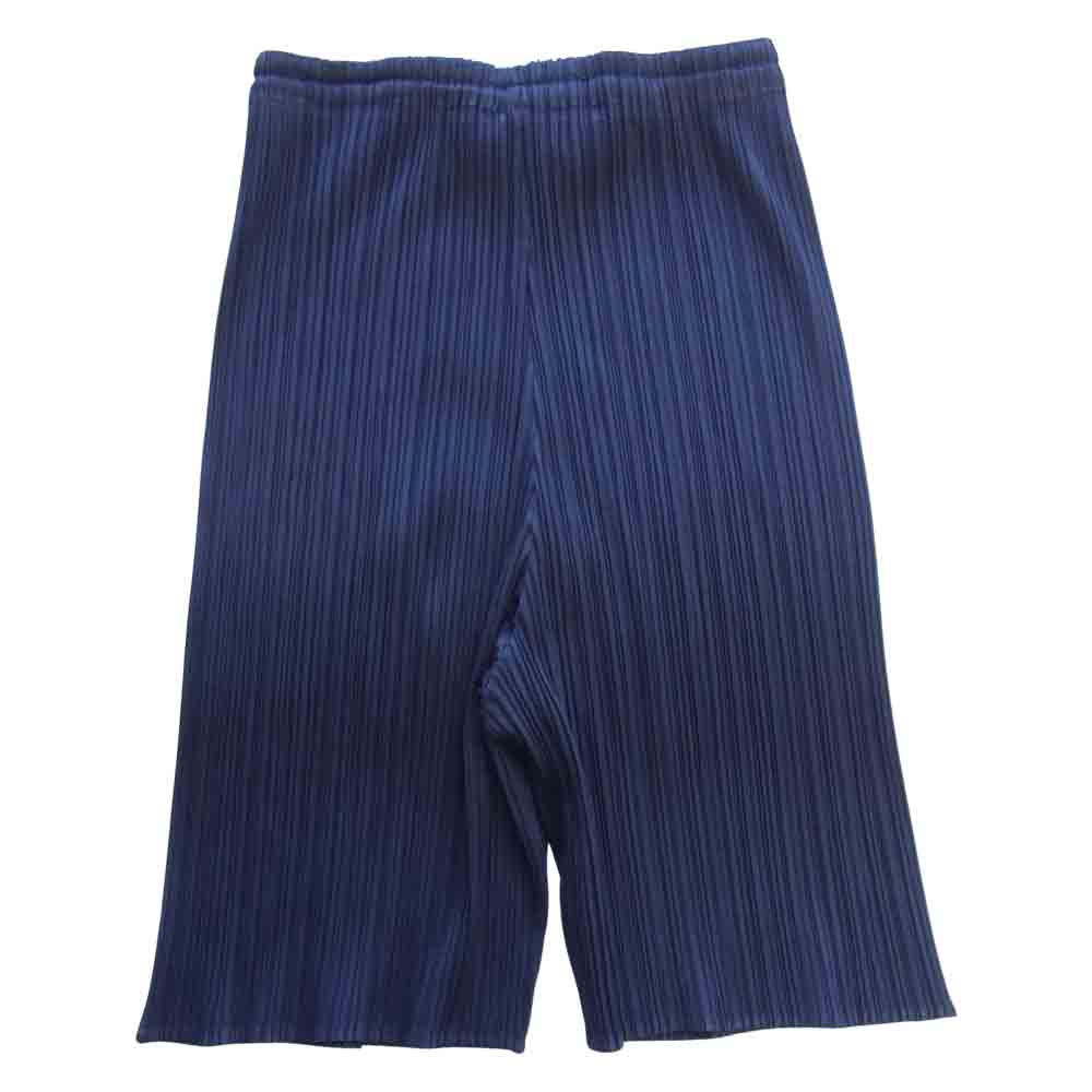 PLEATS PLEASE プリーツプリーズ PP04-JF610 ISSEY MIYAKE イッセイミヤケ プリーツ加工 ショート ハーフ パンツ ダークネイビー ダークネイビー系 4【中古】