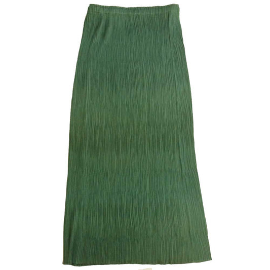 PLEATS PLEASE プリーツプリーズ PP63-JG605 ISSEY MIYAKE イッセイミヤケ プリーツ加工 ミモレ丈 スカート グリーン系 1【中古】