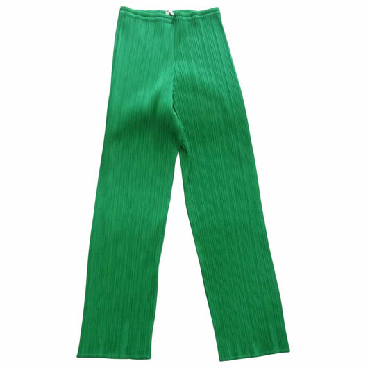PLEATS PLEASE プリーツプリーズ PP81-JF643 ISSEY MIYAKE イッセイミヤケ プリーツ加工 パンツ グリーン グリーン系 4【中古】
