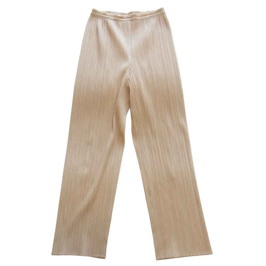 PLEATS PLEASE プリーツプリーズ PP04-JF609 ISSEY MIYAKE イッセイミヤケ プリーツ加工 パンツ ベージュ ベージュ系 1【中古】