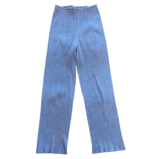 PLEATS PLEASE プリーツプリーズ PP84-JF243 ISSEY MIYAKE イッセイミヤケ プリーツ加工 メランジ 柄 パンツ ブルー系 1【美品】【中古】