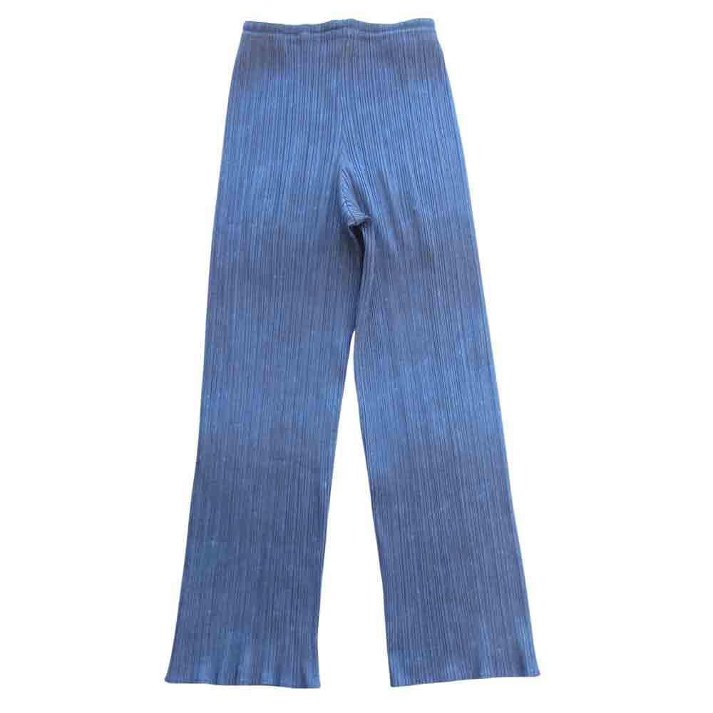 PLEATS PLEASE プリーツプリーズ PP84-JF243 ISSEY MIYAKE イッセイミヤケ プリーツ加工 メランジ 柄 パンツ ブルー系 1【美品】【中古】