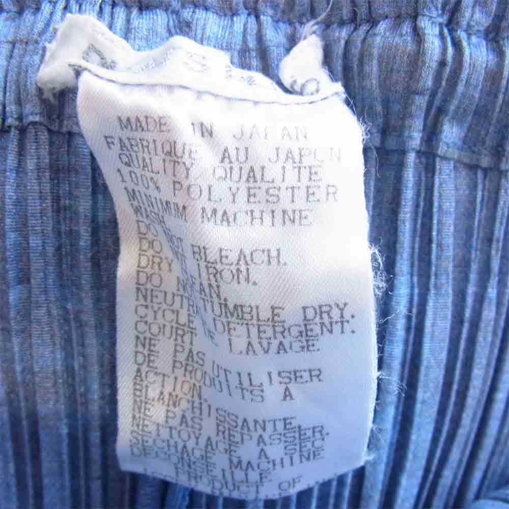 PLEATS PLEASE プリーツプリーズ PP84-JF243 ISSEY MIYAKE イッセイミヤケ プリーツ加工 メランジ 柄 パンツ ブルー系 1【美品】【中古】