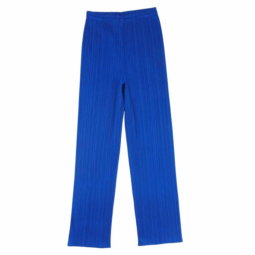 PLEATS PLEASE プリーツプリーズ PP01-JF303 ISSEY MIYAKE イッセイミヤケ プリーツ加工 パンツ ブルー系 3【美品】【中古】