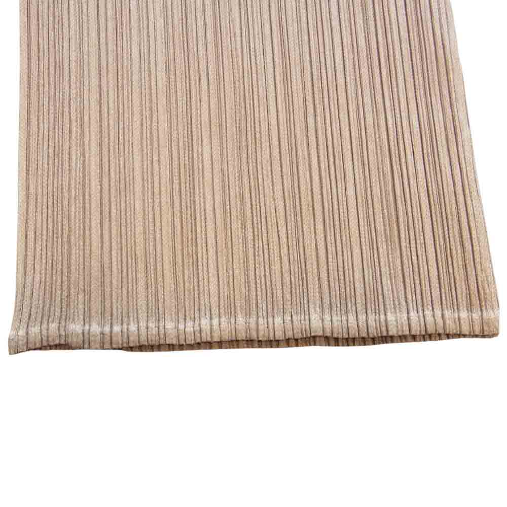 PLEATS PLEASE プリーツプリーズ PP33-JF445 ISSEY MIYAKE イッセイミヤケ プリーツ加工 フロントボタン パンツ ベージュ ベージュ系 3【美品】【中古】