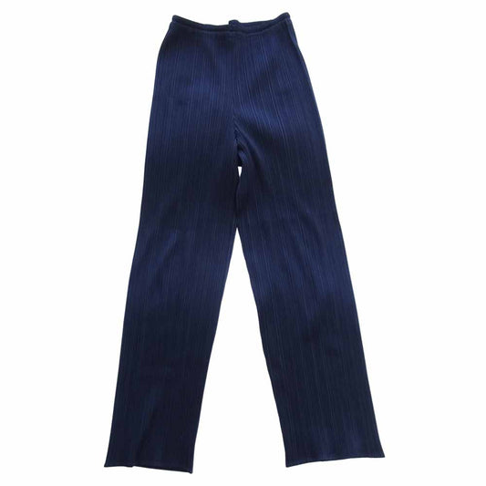 PLEATS PLEASE プリーツプリーズ PP53-JF209 ISSEY MIYAKE イッセイミヤケ プリーツ加工 ストレート パンツ ダークネイビー ダークネイビー系 1【中古】