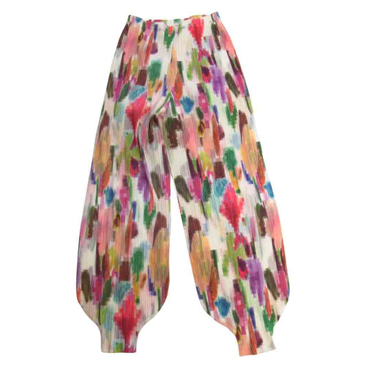 PLEATS PLEASE プリーツプリーズ PP71-JF433 ISSEY MIYAKE イッセイミヤケ プリーツ加工 マルチカラー ジョッパーズ マルチカラー系 4【美品】【中古】