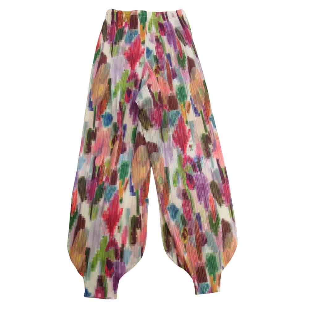 PLEATS PLEASE プリーツプリーズ PP71-JF433 ISSEY MIYAKE イッセイミヤケ プリーツ加工 マルチカラー ジョッパーズ マルチカラー系 4【美品】【中古】
