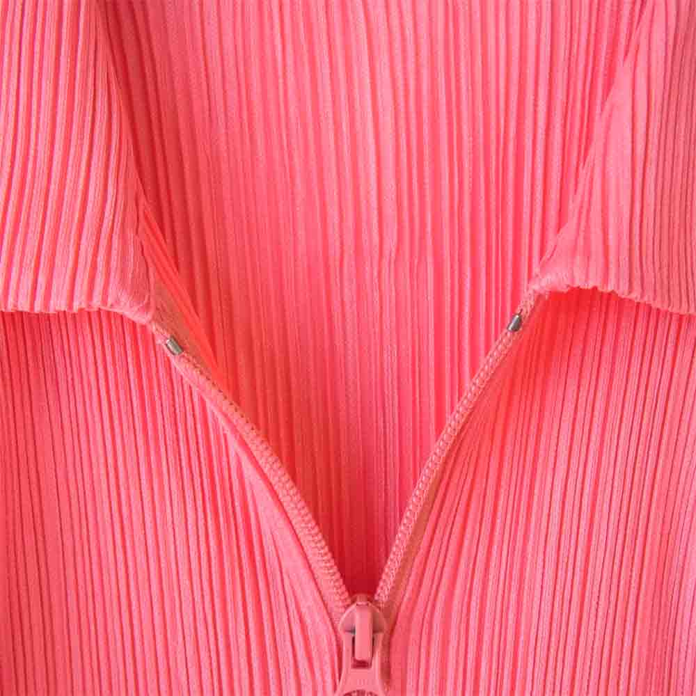 PLEATS PLEASE プリーツプリーズ PP71-JD359 ISSEY MIYAKE イッセイミヤケ プリーツ加工 ジップアップ ジャケット ピンク ピンク系 3【美品】【中古】