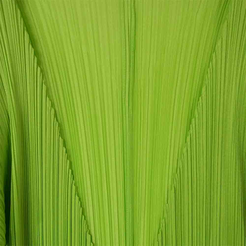 PLEATS PLEASE プリーツプリーズ PP86-J0607 ISSEY MIYAKE イッセイミヤケ プリーツ加工 ボタンレス カーディガン ライトグリーン系 3【美品】【中古】