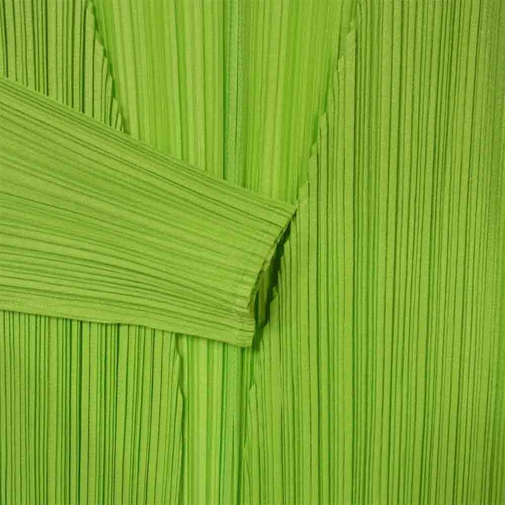 PLEATS PLEASE プリーツプリーズ PP86-J0607 ISSEY MIYAKE イッセイミヤケ プリーツ加工 ボタンレス カーディガン ライトグリーン系 3【美品】【中古】