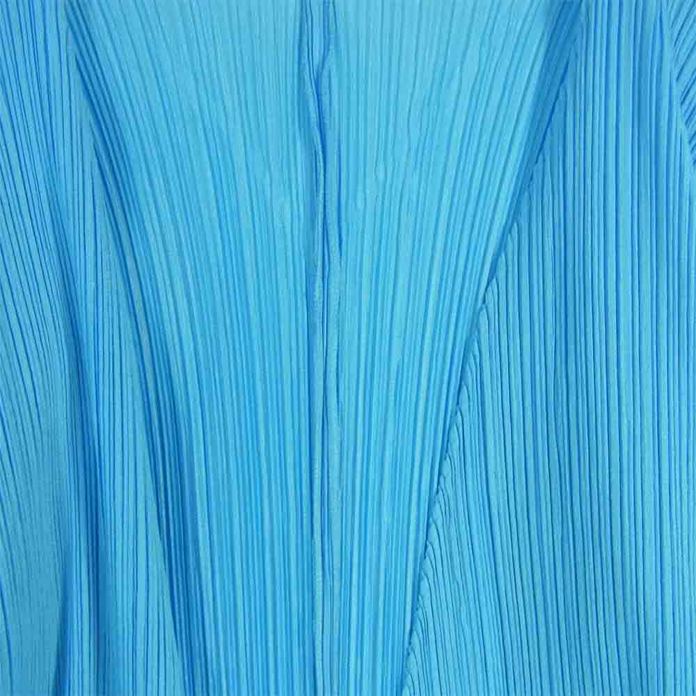 PLEATS PLEASE プリーツプリーズ PP71-J0107 ISSEY MIYAKE イッセイミヤケ プリーツ加工 ボタンレス カーディガン ライトブルー ブルー系 4【美品】【中古】