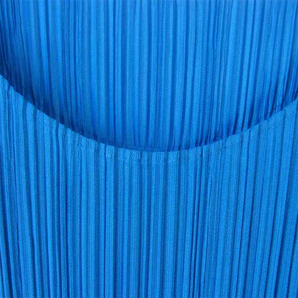 PLEATS PLEASE プリーツプリーズ PP51-JH204 ISSEY MIYAKE イッセイミヤケ プリーツ加工 マキシ丈 フレンチスリーブ ワンピース ブルー ブルー系 3【美品】【中古】