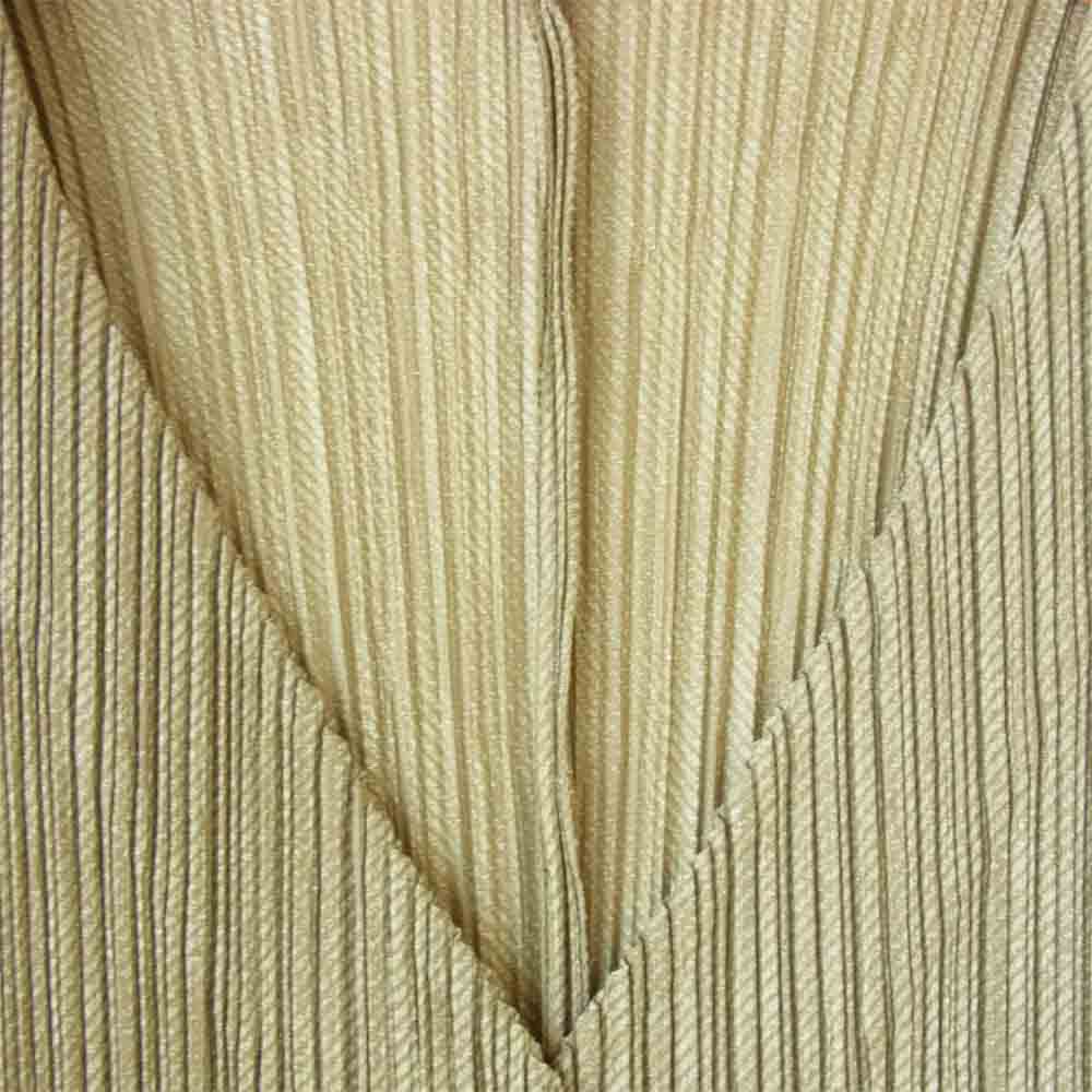 PLEATS PLEASE プリーツプリーズ イッセイミヤケ PP71-JD246 ISSEY MIYAKE イッセイミヤケ プリーツ加工 ツイード 転写プリント カーディガン カーキ系 4【美品】【中古】
