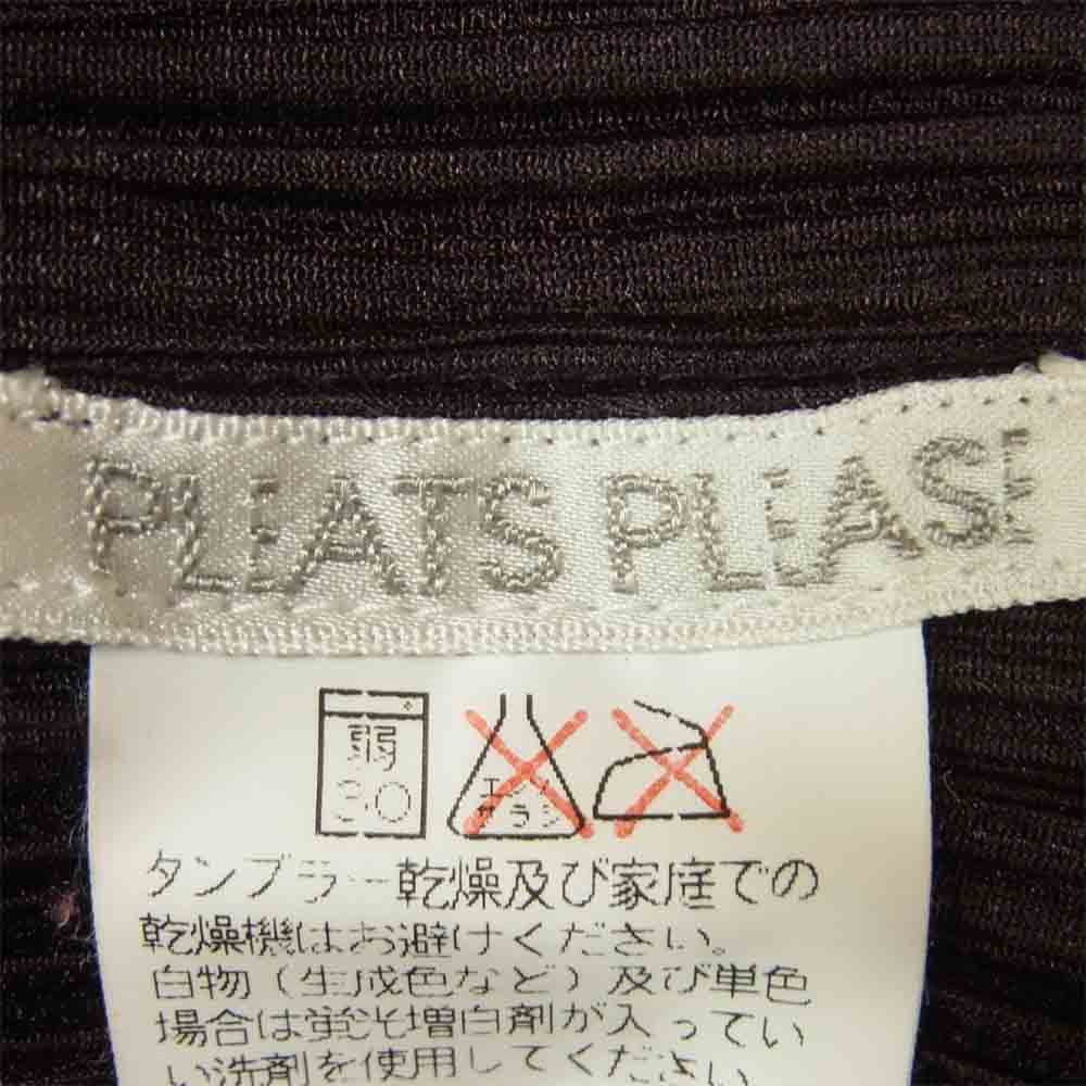 PLEATS PLEASE プリーツプリーズ イッセイミヤケ PP53-J0207 ISSEY MIYAKE イッセイミヤケ プリーツ加工 ボタンレス カーディガン ボルドー 4【美品】【中古】