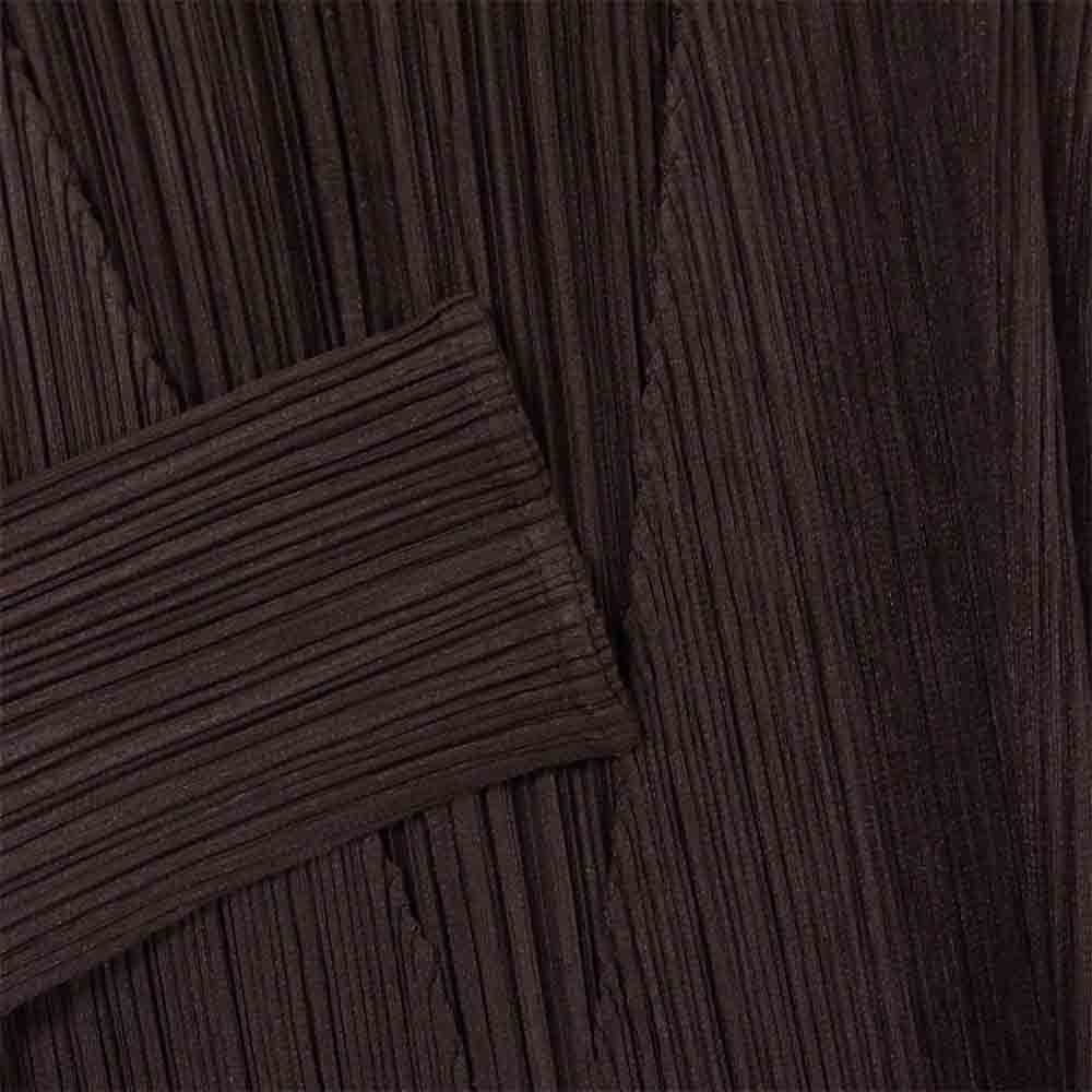 PLEATS PLEASE プリーツプリーズ イッセイミヤケ PP53-J0207 ISSEY MIYAKE イッセイミヤケ プリーツ加工 ボタンレス カーディガン ボルドー 4【美品】【中古】