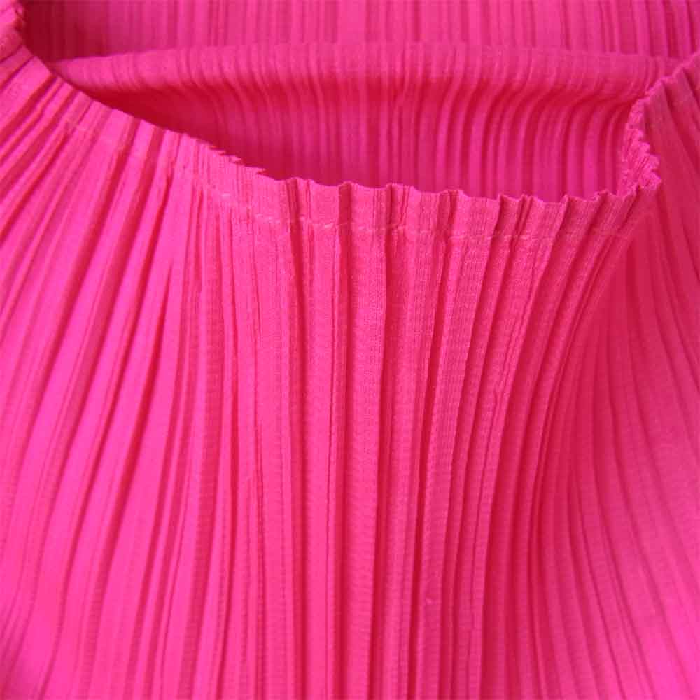 PLEATS PLEASE プリーツプリーズ PP84-JH632 ISSEY MIYAKE イッセイミヤケ プリーツ加工 ボトルネック マキシ丈 ワンピース ピンク ピンク系 4【美品】【中古】