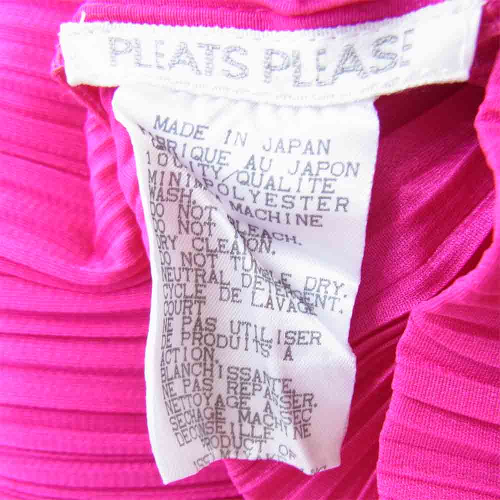 PLEATS PLEASE プリーツプリーズ PP84-JH632 ISSEY MIYAKE イッセイミヤケ プリーツ加工 ボトルネック マキシ丈 ワンピース ピンク ピンク系 4【美品】【中古】
