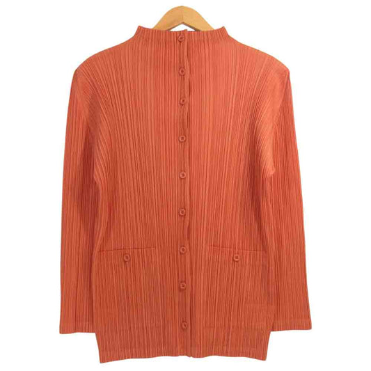 PLEATS PLEASE プリーツプリーズ PP73-JD473 ISSEY MIYAKE イッセイミヤケ プリーツ加工 ボトルネック ジャケット エンジ エンジ 3【中古】