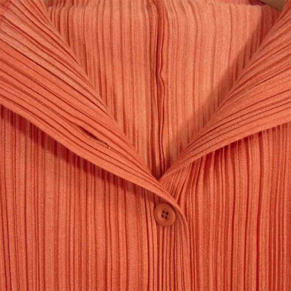 PLEATS PLEASE プリーツプリーズ PP73-JD473 ISSEY MIYAKE イッセイミヤケ プリーツ加工 ボトルネック ジャケット エンジ エンジ 3【中古】