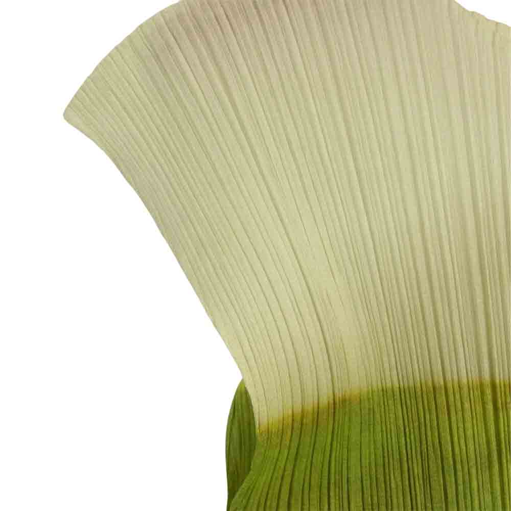 PLEATS PLEASE プリーツプリーズ PP51-JH785 ISSEY MIYAKE イッセイミヤケ プリーツ加工 総柄 グラフィック プリント マキシ丈 ワンピース グリーン系 5【美品】【中古】