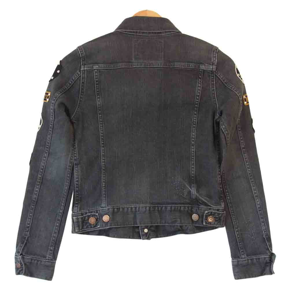 HYSTERIC GLAMOUR ヒステリックグラマー  0112AB02996 SP加工 ロッカーズ デニムジャケット ブラック系 F【新古品】【未使用】【中古】