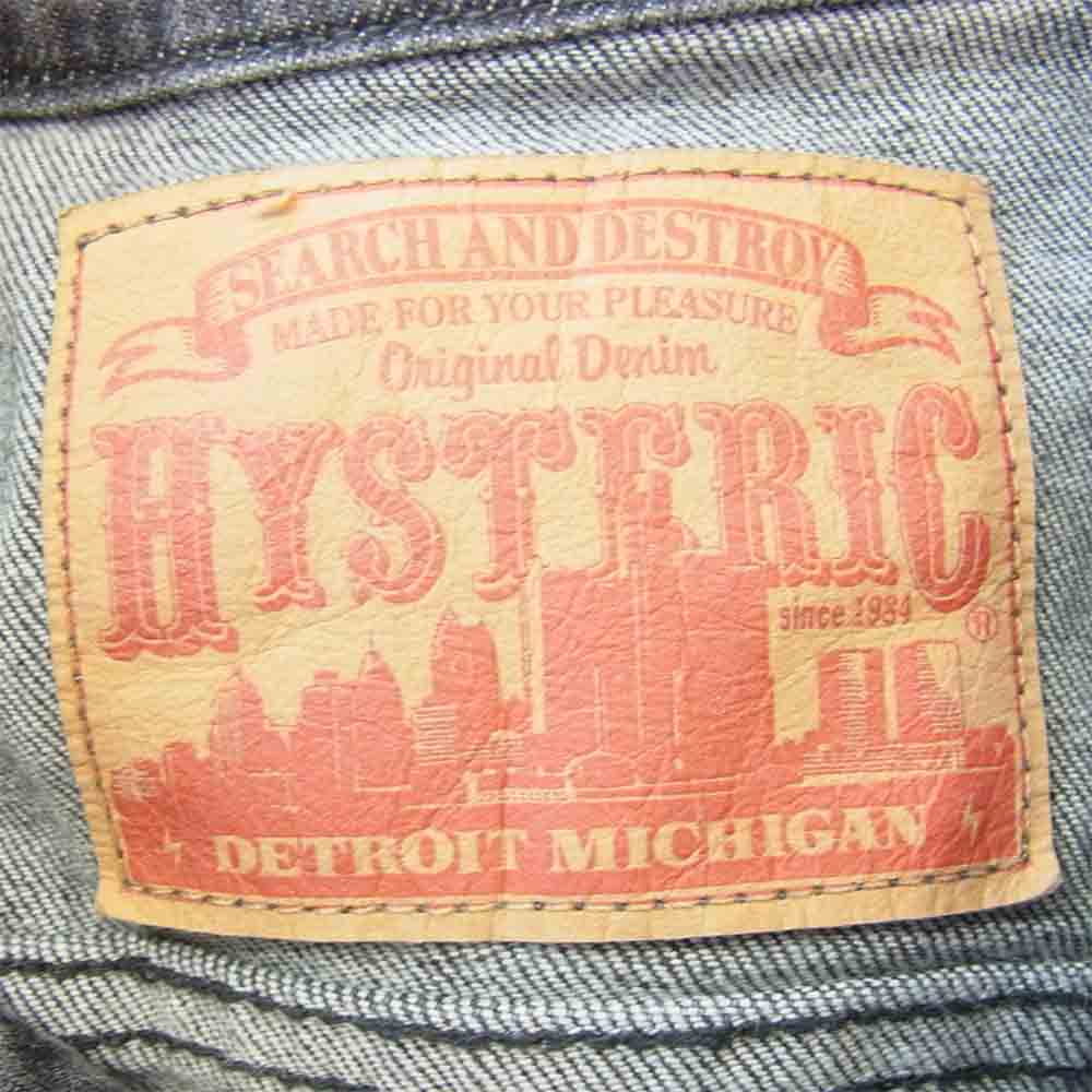 HYSTERIC GLAMOUR ヒステリックグラマー  0112AB02996 SP加工 ロッカーズ デニムジャケット ブラック系 F【新古品】【未使用】【中古】