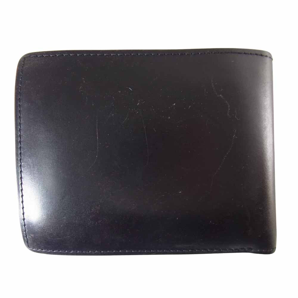 GANZO ガンゾ ブライドルレザー 2つ折り 財布 ブラック系【中古】