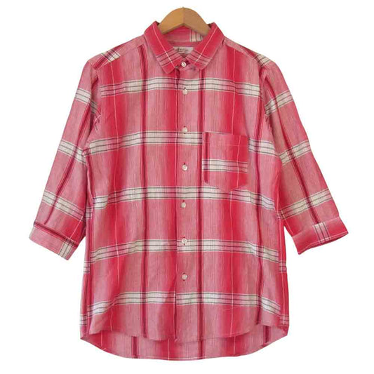 HOLLYWOOD RANCH MARKET ハリウッドランチマーケット チェック シャツ レッド レッド系 L【美品】【中古】