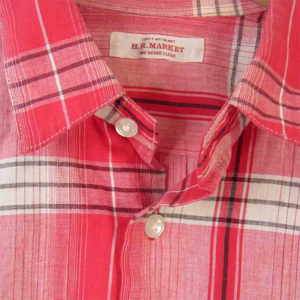 HOLLYWOOD RANCH MARKET ハリウッドランチマーケット チェック シャツ レッド レッド系 L【美品】【中古】