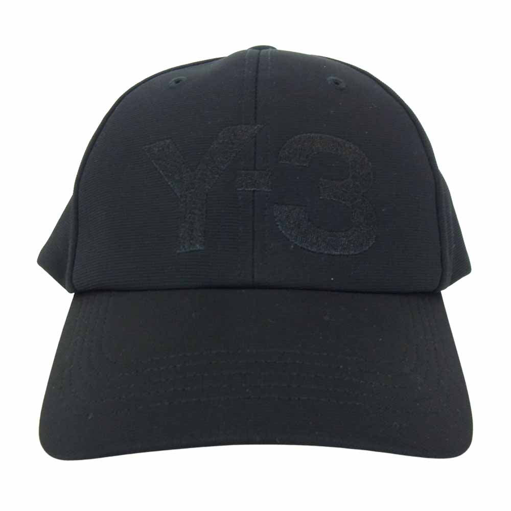 Yohji Yamamoto ヨウジヤマモト FH9290 Y-3 ワイスリー LOGO CAP ロゴ キャップ ブラック系 W/58cm【極上美品】【中古】