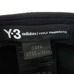 Yohji Yamamoto ヨウジヤマモト FH9290 Y-3 ワイスリー LOGO CAP ロゴ キャップ ブラック系 W/58cm【極上美品】【中古】