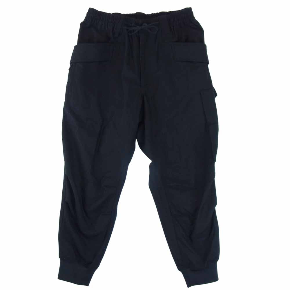 Yohji Yamamoto ヨウジヤマモト GK4592 Y-3 ワイスリー M CLASSIC WOOL FLANNEL CARGO クラシック ウール フランネル カーゴ パンツ ブラック系 S【美品】【中古】