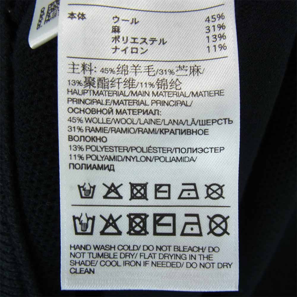 Yohji Yamamoto ヨウジヤマモト GK4563 Y-3 ワイスリー M CLASSIC WINTER KNIT HOODED FULL-ZIP HOODIE クラシック ウィンター ニット ジップ パーカー ブラック系 2XL【極上美品】【中古】