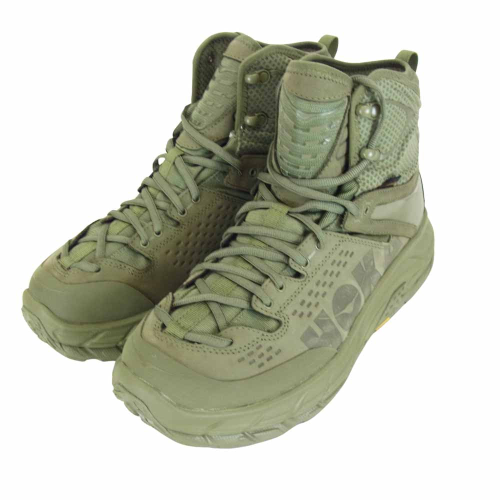 HOKA ONE ONE ホカ オネオネ 1107293-BTOL TOR ULTRA HI 2 WP トゥ ウルトラ ハイ 2 ウォータープルーフ ハイカット スニーカー オリーブ系 27.5cm【極上美品】【中古】