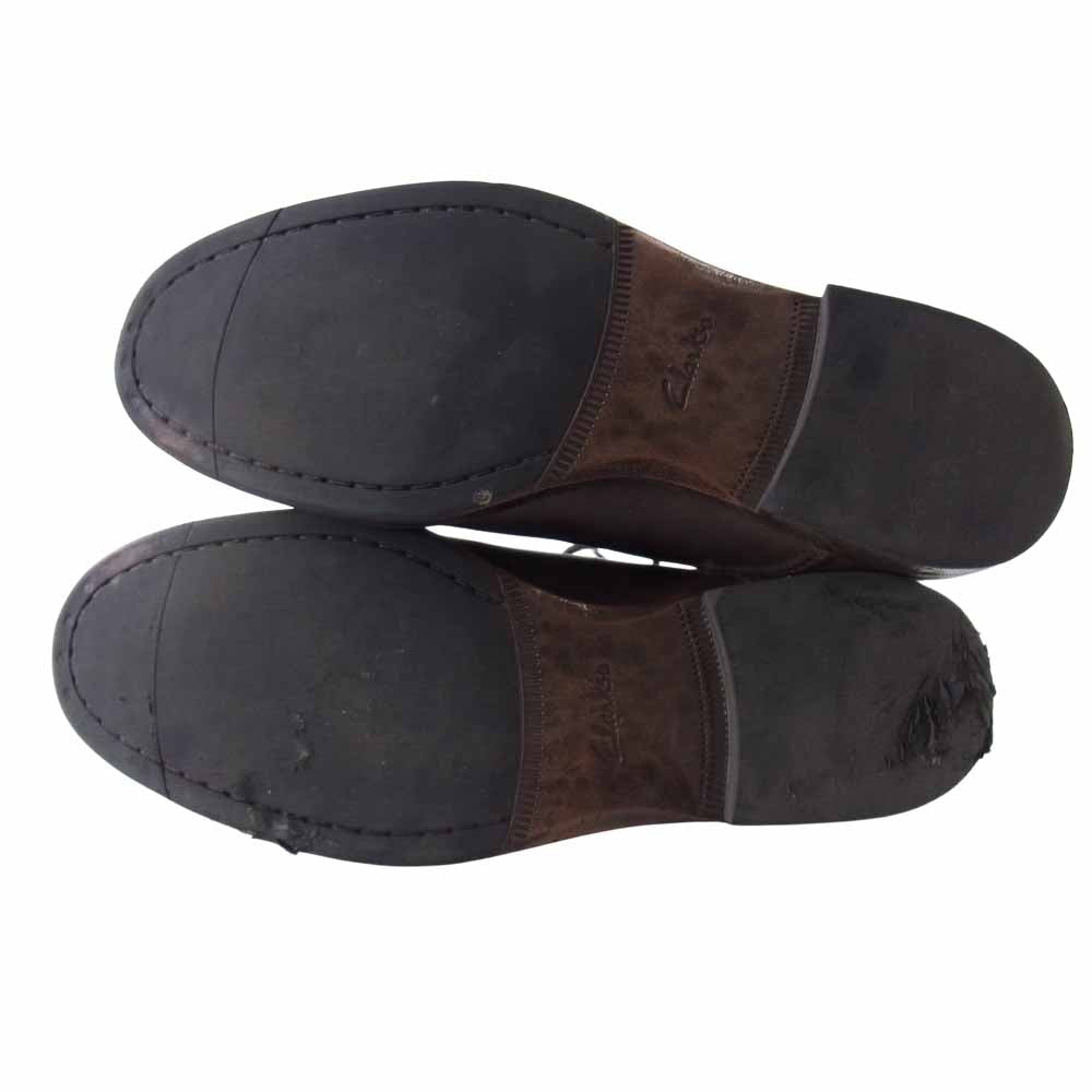 Clarks クラークス Brocton Walk ブルックリン ウォーク プレーントゥ シューズ ブラウン系 UK 6【中古】