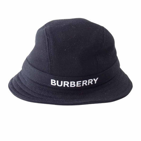 BURBERRY LONDON バーバリー ロンドン 21SS 8026928 logo bucket jersey hat ロゴ コットン ジャージー バケット ハット ブラック系 M【美品】【中古】
