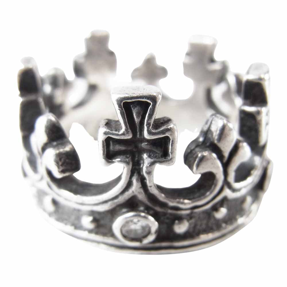ROYAL ORDER ロイヤルオーダー LARGE CROWN ラージ クラウン シルバー リング シルバー系 15【中古】