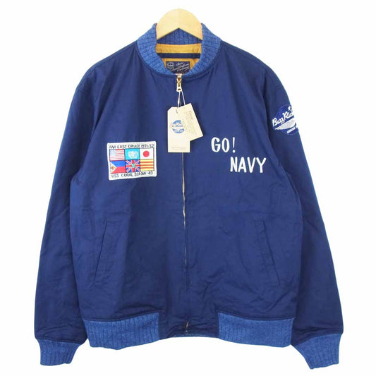 Buzz Rickson's バズリクソンズ BR14821 × PEANUTS ピーナッツ SNOOPY TOUR JACKET スヌーピー ツアー ジャケット ネイビー系 42【新古品】【未使用】【中古】